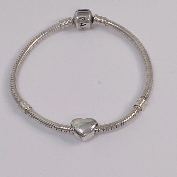 Pandora Moments Barrel Clasp Snake Chain Bracelet 925 Silver - Picture 4 of 12